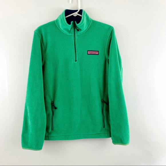 Vineyard Vines Jackets & Blazers - Vineyard Vines Green Fleece Quarter Zip Jacket